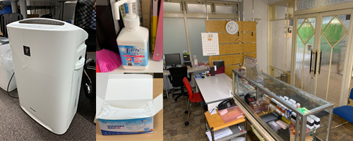 新型コロナ対策におけるハンコマンの店内画像