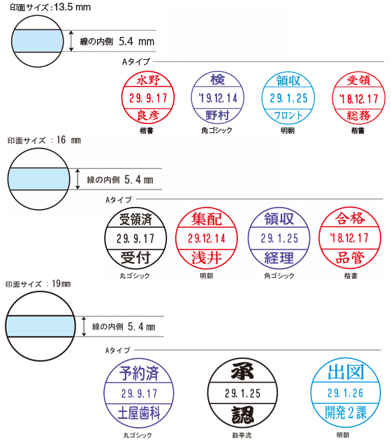 印面文字見本